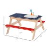 Kids Picnic Table Set with Sandbox and Kitchen Toys