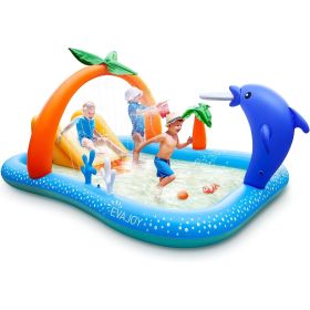 Inflatable Pool, 95 x 75 x 40in Rectangular Swimming Pool for Toddlers, Kids, Family, Above Ground, Backyard, Outdoor