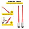 Pair Hay Spear 39" Bale Spear 3000 lbs Capacity, Bale Spike Quick Attach Square Hay Bale Spears 1 3/4", Red Coated Bale Forks