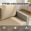 2 terrace furniture cushions, outdoor sofa cushions, sofa cushions, beige (cushion only)