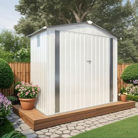 6X3.5FT Metal Storage Shed,Tool Shed with Peaked Roof Waterproof with Clear Window and Lockable Door Compact Tool Shed for Garden, Backyard,Patio