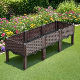 SOGA 120cm Deep Raised Garden Bed â€“ Durable Planter Box with Legs for Vegetables, Herbs, and Flowers, Outdoor Garden Container for Home, Patio