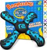 Refresh Sports Boomerang for Kids & Adults - Soft, Durable, Easy to Throw & Catch - Ages 4-8 - Outdoor, Beach, Pool Play - Jet Black