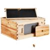 Bee Hive Deep Box Starter Kit, 100% Beeswax Coated Natural Fir Wood, Langstroth Beehive Kit with 10 Frames and Foundations