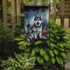 Alaskan Malamute Spooky Halloween Garden Flag Mailbox Flag Decorative Yard Flag Banner Outside Patio Artwork Yard Flower Beds, Garden Size, Multicolor