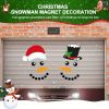1 Set, Magnet Sticker, Merry Christmas Decorative Garage Door Decorative Snowman Magnet Sticker, Refrigerator Snowman Face Garage Sticker Set