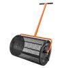 Compost Spreader, 24.4-25.6" Height Adjustable Handle, 24" Wide, Lawn and Garden Peat Moss Roller with Side Latches