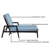 3PC Outdoor Aluminum Patio Furniture Chaise Lounge Set, 2 Chaise & 1 End Table with Modern Tapered Feet