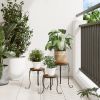 Plant Stand Set of 3 Terracotta Powder-coated iron, ceramic