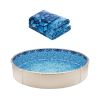 8-ft Round Above Ground Pool Liner, Overlap Pool Liners, Standard Gauge Vinyl, 48-to-54inch Wall Height