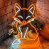 Fox Neon Sign for Wall DÃ©cor Fox Sign Dimmable LED Light Decor