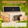 VEVOR Bee Hive Deep Box Starter Kit, 100% Beeswax Coated Natural Cedar Wood, Langstroth Beehive Kit with 10 Frames and Foundations