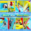 7 in1 Inflatable slide water park bouncing house outdoor Soccer garden bouncer with Splash pool & Water gun & Climbing wall & Basketball & Football