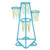 Kids Basketball Hoop, 4-Hoop Child Basketball Hoops, Portable Basketball Stand with Adjustable Heights and 3 Balls