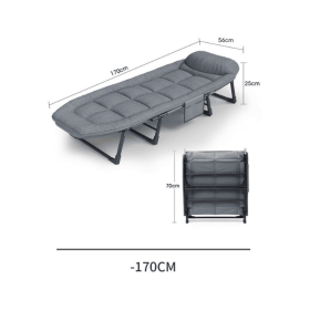 ATORPOK All In One Camping Cot For Adults Heavy Duty 450 Lbs Capacity, Portable Folding Bed With Built In Cushion Pillow, Lightweight Compact Design I (Option: 170CM)