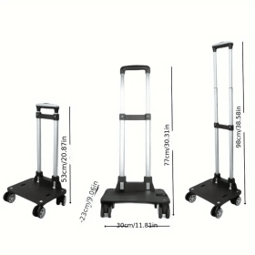 Must See PMMJ Folding Trolley  4  5 Wheels With Optional  360 Universal Wheel Ultra Flexible Lightweight PP Material (Option: Four)