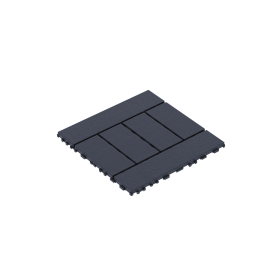 Waterproof, Wear-resistant, DIY Assembly, Garden, Courtyard, Balcony,plastic Flooring-H-shaped Small Six-strip-It Is Forbidden To Sell On The Temu Pla (Option: Dark gray)