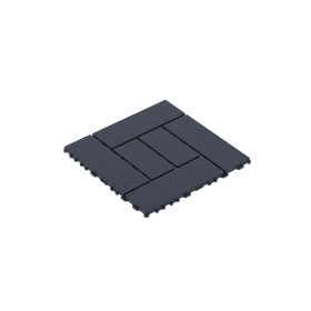 Waterproof, Wear-resistant, DIY Assembly, Garden, Courtyard, Balcony,plastic Flooring-Z-shaped Small Six-It Is Forbidden To Sell On The Temu Platform (Option: Dark gray)