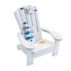 Beach Chair Home Decoration Creative Cute Ocean Beach Chair Ornament Wooden Craft Mini Miniature Kids Toy DecoraciÃ³n Hogar (Ships From: China, Color: B)