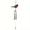 1set, Wind Chimes, Birds, Iron, Glass, Painted Handicrafts, Hanging Pieces, Courtyard Gardens, Metal Aluminum Pipe Hanging Pieces.Comes With S-hook