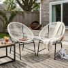 OUTDOOR PATIO WICKER CHAIR,  SET OF 2