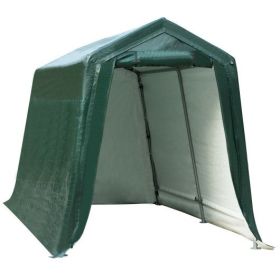 Outdoor Carport Shed with Sidewalls and Waterproof Ripstop Cover (size: 7 x 12 ft)