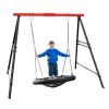 Metal Swing Stand Swing Sets for Backyard,Powder Coated Swing Frame of Swing Set with Extra Side Bars
