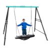 Metal Swing Stand Swing Sets for Backyard,Powder Coated Swing Frame of Swing Set with Extra Side Bars