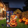 Lighted Garden Flag, Solar Fall Outdoor Decor Yard Flag,8 Modes Led Scarecrow Flag