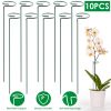 10Pcs Plant Flower Support Stakes Garden Single Stem Support Stake Iron Plant Cage Support Ring