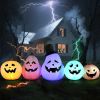 12FT Halloween Inflatables Decoration Giant Ghost with 3-Colored Flame Rotation LED Light Spooky Halloween Decorations Outdoor Blow Up Yard Decoration