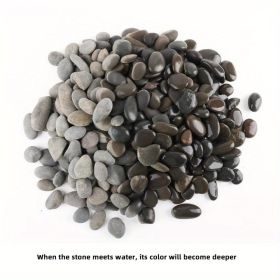 Polished Pebble Gravels, Natural Polished Mixed - Color Stones, Small Decorative River Rocks. 1.8 - 2.6 Inch, Ideal for Flower Pots, Vases, Aquariums (18lbs: Matte Color)