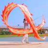 19.6ft Washable Silk-like Dragon Poi with Adjustable Wand, 6 meters of Outdoor Flinging Fitness Dance with 3D Rainbow Color Dragon Ribbon Streamer Set