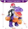 12FT Halloween Inflatables Decoration Giant Ghost with 3-Colored Flame Rotation LED Light Spooky Halloween Decorations Outdoor Blow Up Yard Decoration
