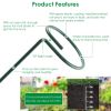10Pcs Plant Flower Support Stakes Garden Single Stem Support Stake Iron Plant Cage Support Ring