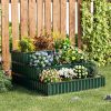 1PC Heavy-Duty Metal Outdoor 3-Tier Raised Garden Bed Planter Box