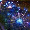 120 LED Solar Fireworks Lights, Starburst Fairy Lights with 8 Lighting Modes, IP4X, Solar Powered Pathway Lights for Patio, Yard