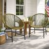 OUTDOOR PATIO WICKER CHAIR,  SET OF 2