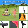 Indoor/Outdoor Metal Swing Set with Safety Belt for Backyard