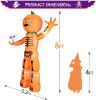 12FT Halloween Inflatables Decoration Giant Ghost with 3-Colored Flame Rotation LED Light Spooky Halloween Decorations Outdoor Blow Up Yard Decoration