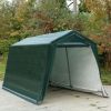 Outdoor Carport Shed with Sidewalls and Waterproof Ripstop Cover