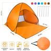 Pop Up Beach Tent Shade Shelter Anti-UV Automatic Pop Up Waterproof Tent Canopy for 2/3 Man with Net Window Storage Bag