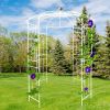 Metal Garden Arch Iron Garden Arbors Gazebo Dia81.3'' x 114.2'' High Birdcage Shape Pergola Pavilion for Wedding Ceremony Outdoor