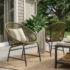 OUTDOOR PATIO WICKER CHAIR,  SET OF 2