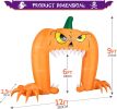 12FT Halloween Inflatables Decoration Giant Ghost with 3-Colored Flame Rotation LED Light Spooky Halloween Decorations Outdoor Blow Up Yard Decoration