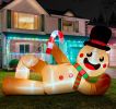 Christmas Inflatables Giant Snowman Outdoor Decorations, Blow up Snow Man Yard Decor with Built-in LED Light