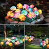 Solar Lights Outdoor Waterproof for Garden Decor, 4 Pack Solar Garden Lights for Outside, Outdoor Solar Lights for Yard with Solar Flowers Lights