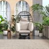 Outdoor Swivel Chair with Cushions, Rattan Egg Patio Chair with Rocking Function for Balcony, Poolside and Garden