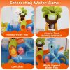 3 In 1 Kitchen Sink Toy with Electric Faucet Water Table Fishing Game Role Play Sink Set Indoor Outdoor for Kids Aged 3+ Years Old GPCT5464