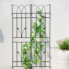 2 Pack Metal Garden Trellis 71" x 17.7" Rustproof Trellis for Climbing Plants Outdoor Flower Support